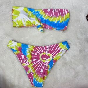 a tie dye bikini set from shein
